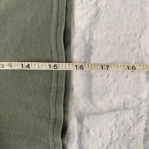 Sky & Sparrow women M cotton blend drop shoulder Longsleeve top green - Picture 6 of 7